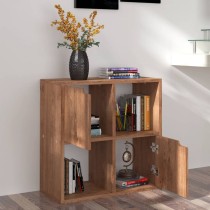 Bookshelf Brown Oak 60x27.5x59.5 cm Engineered Wood