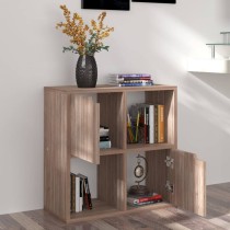 Bookshelf Brown Oak 60x27.5x59.5 cm Engineered Wood