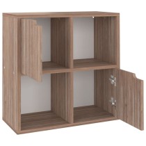 Bookshelf Brown Oak 60x27.5x59.5 cm Engineered Wood