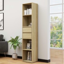 Book Cabinet Smoked Oak 36x30x171 cm Engineered Wood