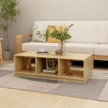 Coffee Table White 110x50x34 cm Solid Pinewood