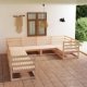 8-tlg. Garten-Lounge-Set Massivholz Kiefer
