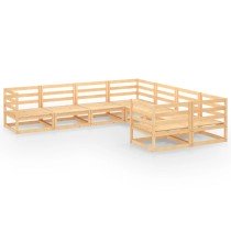 8-tlg. Garten-Lounge-Set Massivholz Kiefer