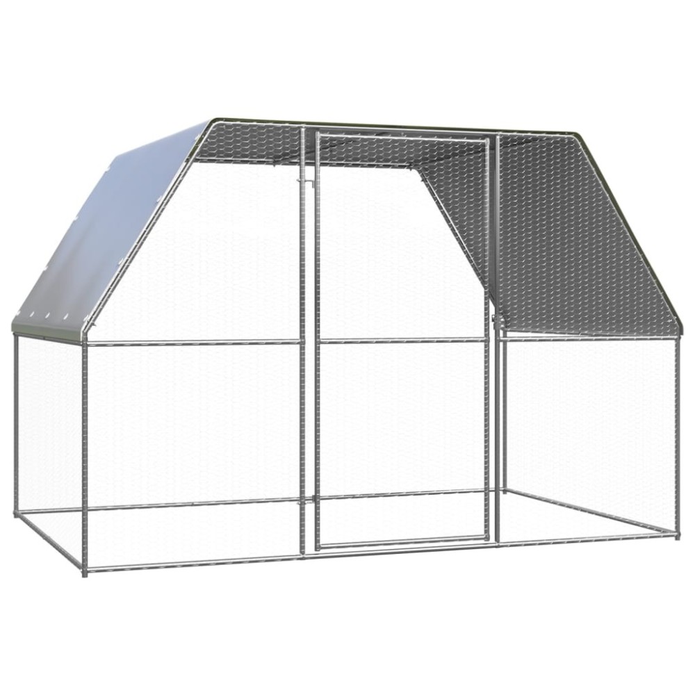 Outdoor Chicken Cage 2x8x2 m Galvanised Steel