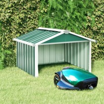 Garden Robot Lawnmower Shed 92x97x63 cm Galvanised Steel Brown