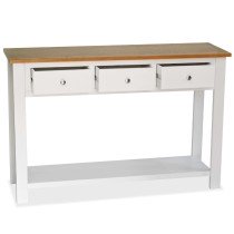 Console Table 83x30x73 cm Solid Oak Wood