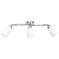 Ceiling Lamp with Glass Shades on Waving Rail for 5 E14 Bulb