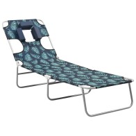 Folding Sun Lounger with...
