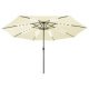 Outdoor Parasol with LED Lights and Metal Pole 400 cm Anthracite