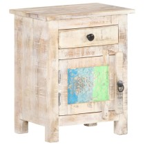 Bedside Cabinet 40x30x50 cm Rough Mango Wood