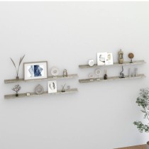 Wall Shelves 2 pcs Concrete Grey 40x9x3 cm