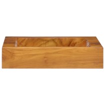 Basin Solid Teak Wood 50x35x10 cm