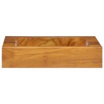 Basin Solid Teak Wood 50x35x10 cm