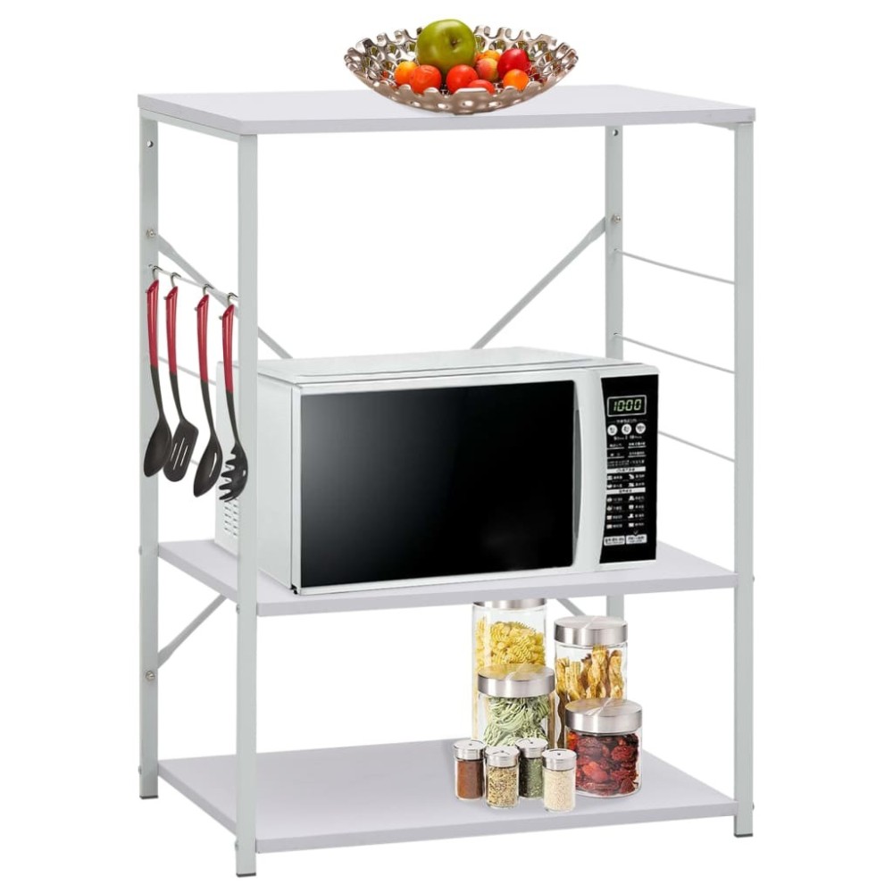 Mikrowellenregal Schwarz Eiche 60×39,6×79,5 cm Holzwerkstoff