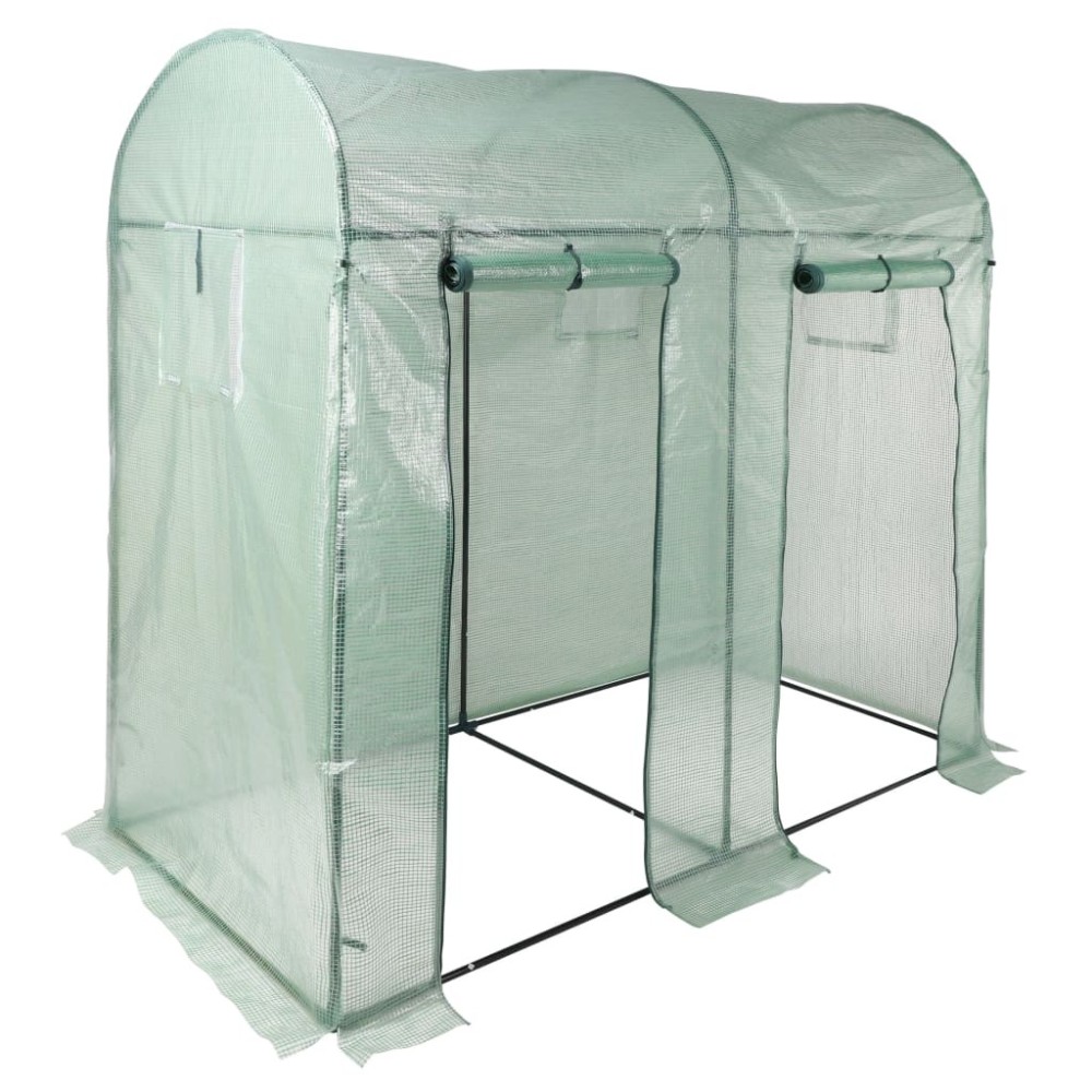 HI Greenhouse with 2 Doors Green