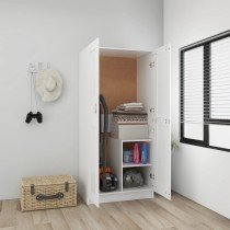 Wardrobe High Gloss Grey 82.5x51.5x180 cm Engineered Wood