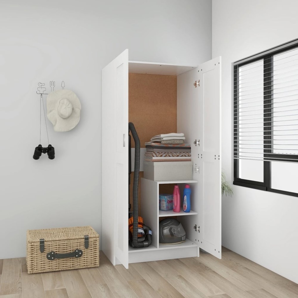 Wardrobe High Gloss Grey 82.5x51.5x180 cm Engineered Wood