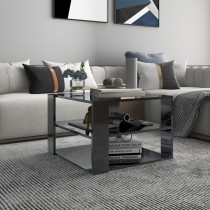 Coffee Table High Gloss Black 60x60x40 cm Engineered Wood