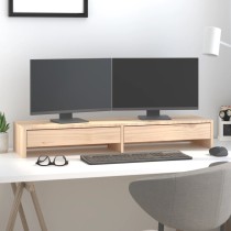 Monitor Stand Grey 100x27x15 cm Solid Wood Pine