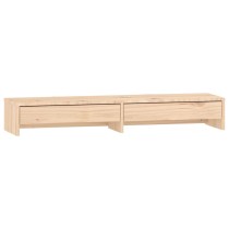 Monitor Stand Grey 100x27x15 cm Solid Wood Pine