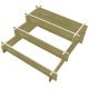 3-Tier Planter Box 90x90x35 cm Impregnated Wood