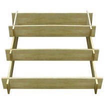 3-Tier Planter Box 90x90x35 cm Impregnated Wood