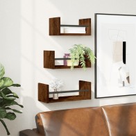 3 Piece Wall Shelf Set with...