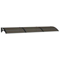 Door Canopy Grey and Transparent 150x80 cm PC