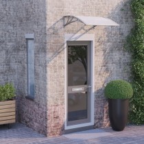 Door Canopy Grey and Transparent 80x80 cm Polycarbonate