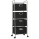 Shelving Unit with 4 Storage Boxes Steel and Non-woven Fabric