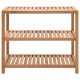 Bathroom Shelf Solid Walnut Wood 65x40x55 cm