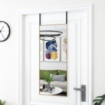 Türspiegel Schwarz 30x100 cm Glas und Aluminium