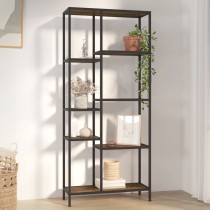 Book Shelf 80x30x120 cm Steel and Engineered Wood
