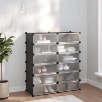 Shoe Rack Transparent 44x31.5x153.5 cm PP