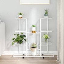 Flower Stand 94.5x25x89 cm White Iron