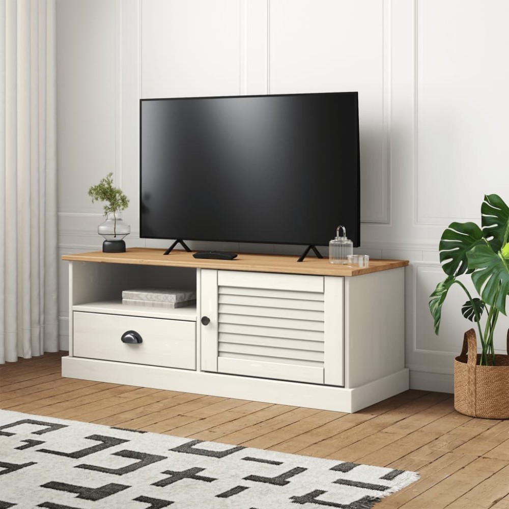 TV Cabinet VIGO Grey 106x40x40 cm Solid Wood Pine