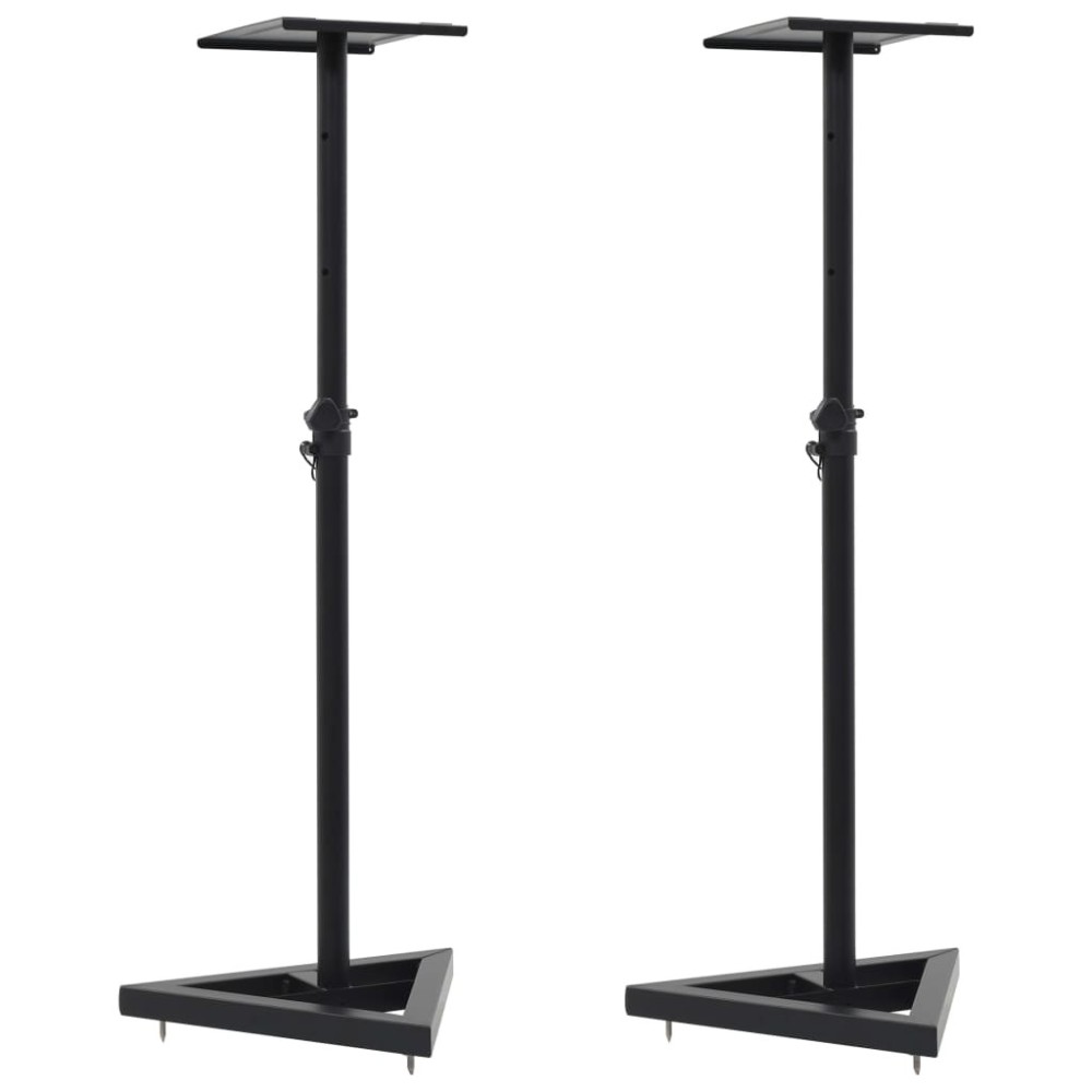 Studio Monitor Speaker Stands 2 pcs Black Steel