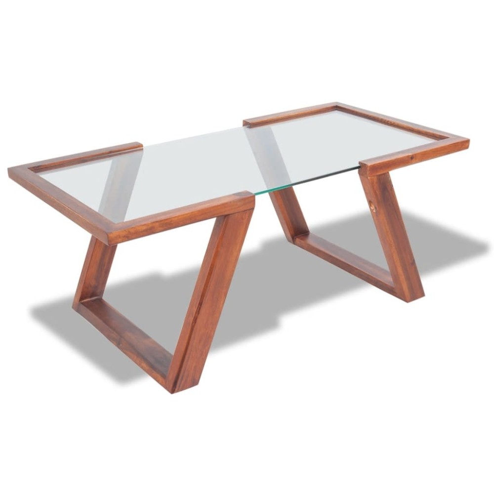 Couchtisch Akazienholz Massiv Braun 100x50x40 cm