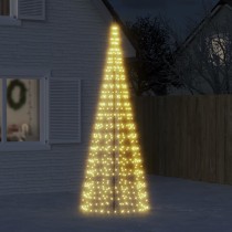 Christmas Tree Light on Flagpole 3000 LEDs Warm White 800 cm