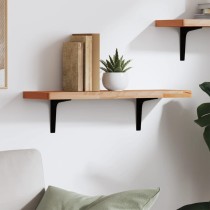 Wall Shelf 80x20x1.5 cm Solid Wood Beech