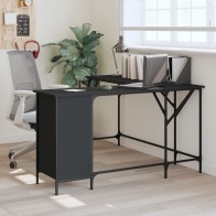 Desk Black 141x141x75 cm...