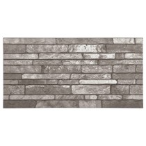 3D-Wandpaneele 10 Stk. Dunkelbraun & Grau Backstein-Optik EPS