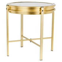 Home&Styling Side Table with Clock Gold