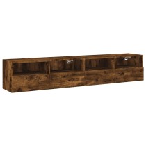 TV-Wandschränke 2 Stk. Räuchereiche 80x30x30 cm Holzwerkstoff