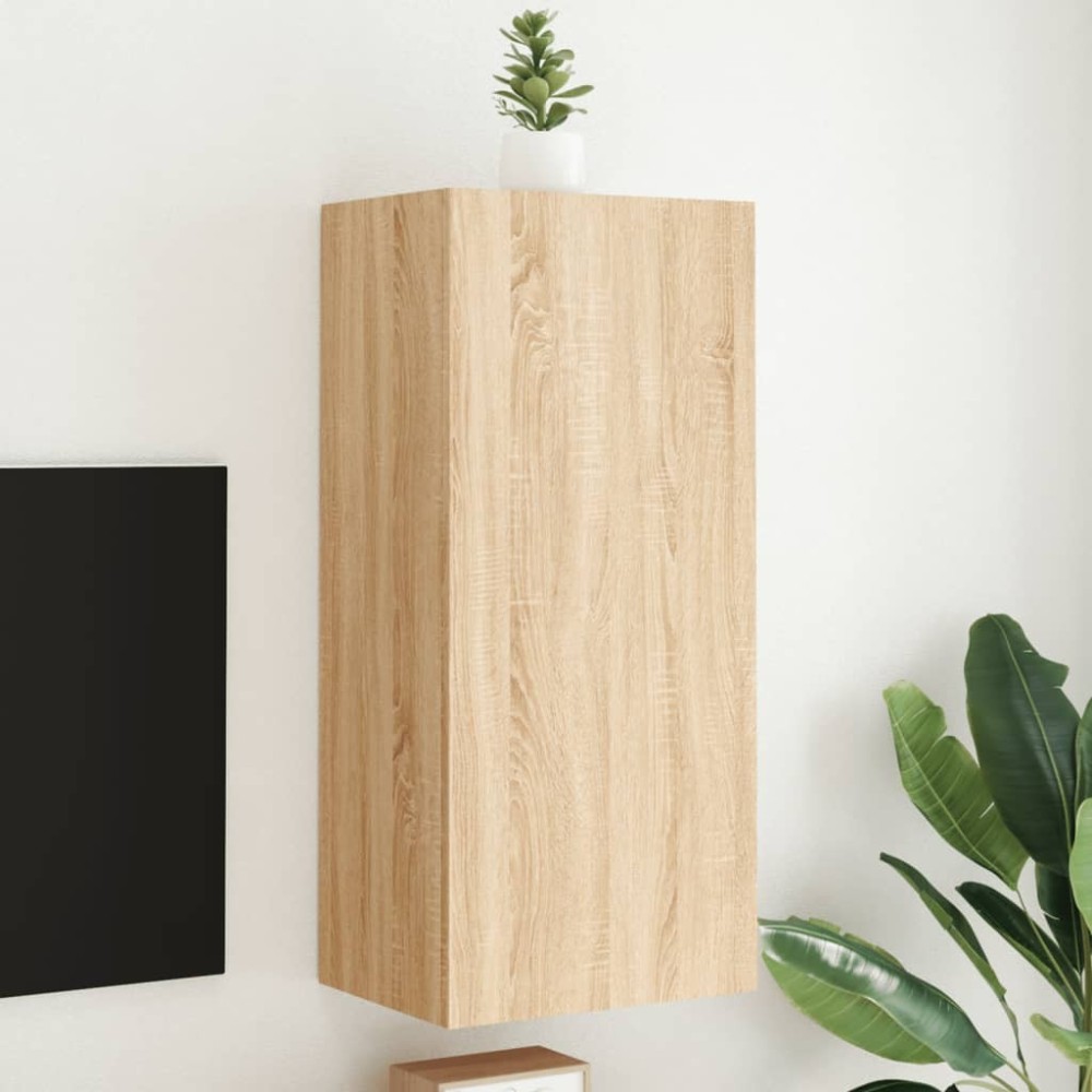 TV Wall Cabinet Sonoma Oak 40.5x30x90 cm Engineered Wood