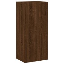 TV Wall Cabinet Brown Oak 40.5x30x90 cm Engineered Wood