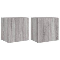 TV-Wandschränke 2 Stk. Grau Sonoma 40,5x30x40 cmm Holzwerkstoff