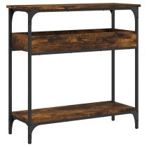 Console Table with Shelf Smoked Oak 75x29x75cm Engineered Wood