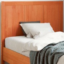 Headboard Wax Brown 100 cm Solid Wood Pine