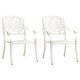 Garden Chairs 2 pcs Cast Aluminium Bronze